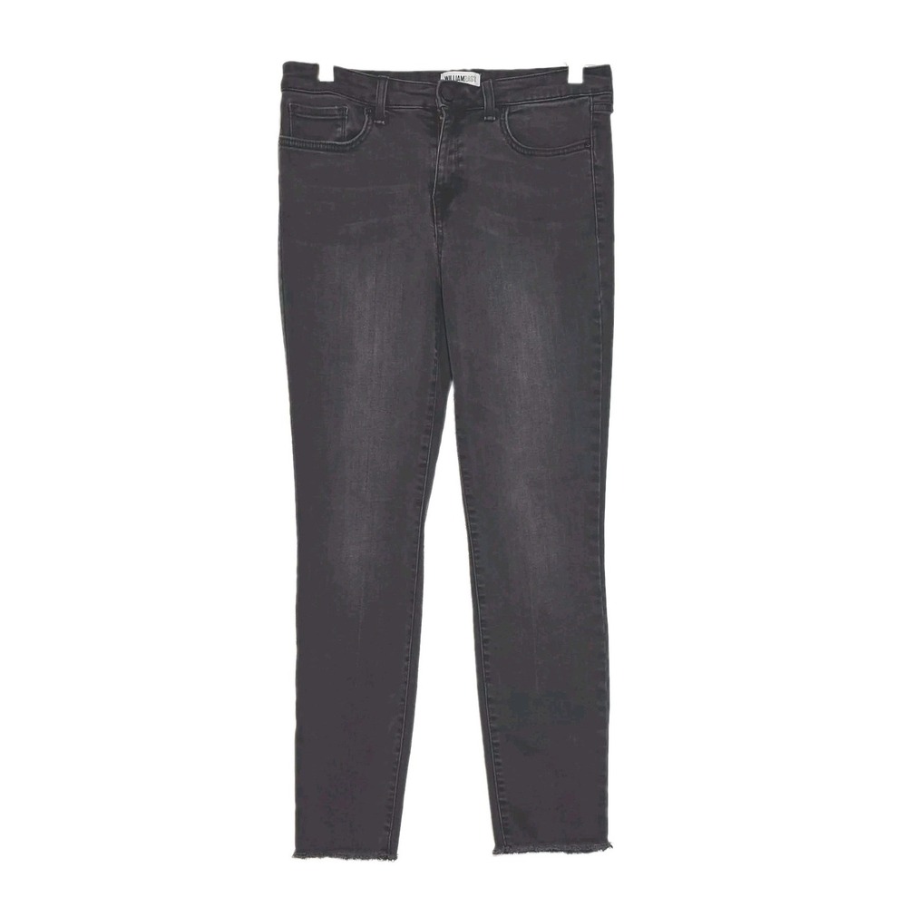 William Rast Perfect Ankle Skinny Jeans Women30 Black Raw Hem Justin Timberlake